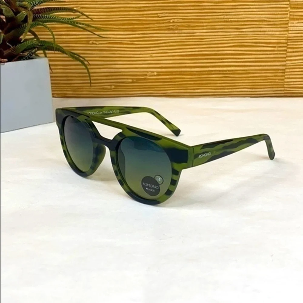 KOMONO Men’s NEW Dreyfuss Green Safari Sunglasses